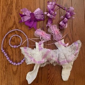 Girls Accessories “Purple Lot” Hair Bows/Socks